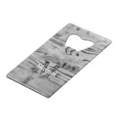 Vintage rustique gris noir bois brûlé Monogramme (Devant Angle)