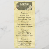 vintage rustique mason jar menu mariage (Devant)