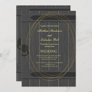 Vintage Rustique Porte de la grange Faire-part de