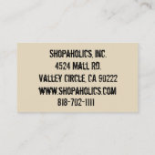 Vintage Rustisch Visitekaartje (Achterkant)