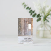 Vintage Rustisch Wood Visitekaartje (Staand voorkant)