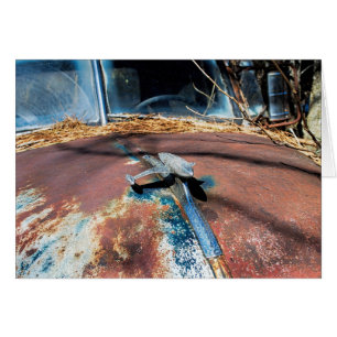 Vintage Rusty Hood Ornament