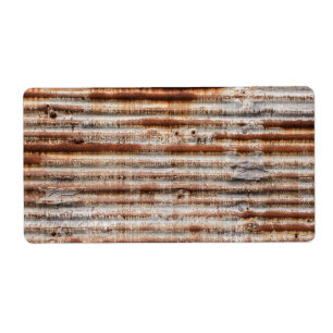 Vintage Rusty Metal Etiket