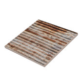 Vintage Rusty Metal Tegeltje (Zijkant)