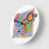 Vintage Safari Animals Clock Ronde Klok (Hoek)