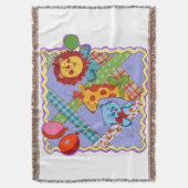 Vintage Safari Animals Throw Blanket Deken (Voorkant Verticaal)