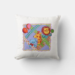 Vintage Safari Animals Throw Pillow Kussen