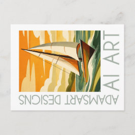 Vintage Sailboat Adventure Retro Nautical  Briefkaart