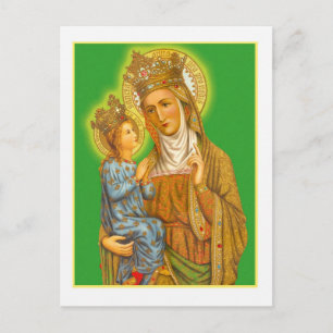 Vintage Saint Anne en de Maagd Mary Briefkaart