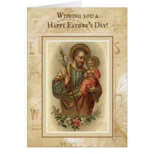 Vintage Saint-Joseph avec Enfant Jésus Pères