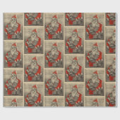 Vintage Saint Nick Ad Cadeaupapier (Vlak)