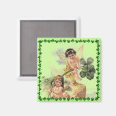 Vintage Saint Patrick's Day Cherubs Magnet (Recto/Verso)