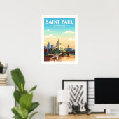 Vintage Saint Paul Minnesota Poster (Thuiskantoor)
