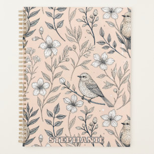 Vintage Sakura Cerry Blossom & Bird Aesthétiquemen