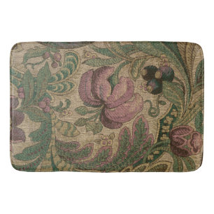 Vintage Salie Mauve 1918 Botanisch Patroon Badmat