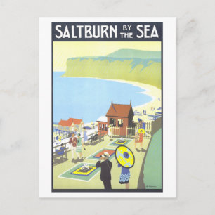 Vintage Saltburn aan Zee Engeland Reisposter Briefkaart