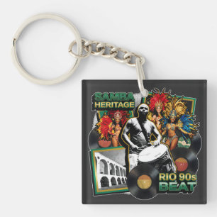 Vintage Samba Cultuur Erfgoed Rio de Janeiro Sleutelhanger