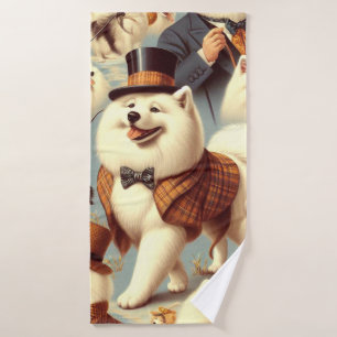 Vintage Samoyed Chien Peinture sans joint