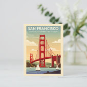 Vintage San Francisco Briefkaart (Staand voorkant)