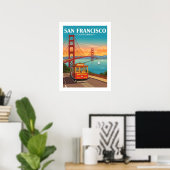 Vintage San Francisco California Poster (Thuiskantoor)