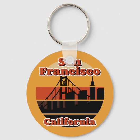 Vintage San Francisco California Sleutelhanger (Voorkant)