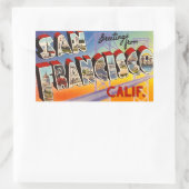 Vintage San Francisco Rechthoekige Sticker (Tas)