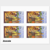 Vintage San Francisco Rechthoekige Sticker (Vel)