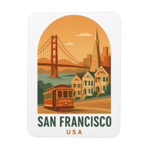 Vintage San Francisco Reisemagneet Golden Gate Magneet