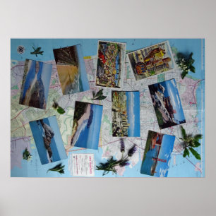 Vintage San Francisco Scenery Poster groot