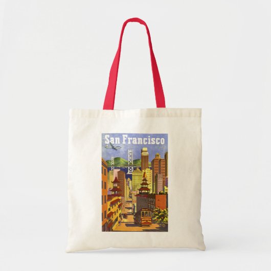 Vintage San Francisco Tote Bag (Voorkant)