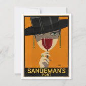 Vintage Sandeman Ad Feestdagenkaart (Voorkant)