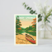 Vintage Sandy Springs Georgia Briefkaart (Staand voorkant)