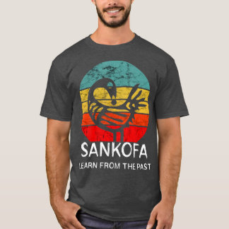 Vintage Sankofa Retro Leert van het voormalige Afr T-shirt