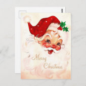 Vintage Santa 4 Briefkaart (Voorkant / Achterkant)