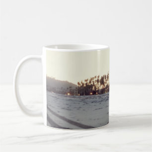 Vintage Santa Barbara Beach Magnetische Kaart Koffiemok