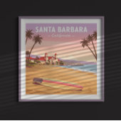 Vintage Santa Barbara Californië Poster