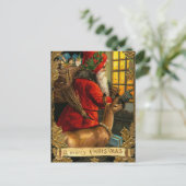 Vintage Santa Briefkaart (Staand voorkant)