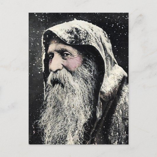 Vintage Santa Briefkaart (Voorkant)