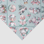 Vintage Santa & Candy Cane Holiday Tissuepapier (Detail)