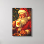 Vintage Santa Christma Stretched Canvas  Afdruk (Voorkant)