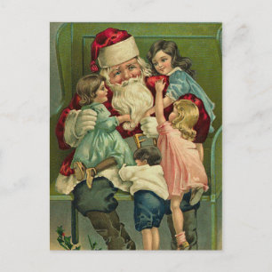 Vintage Santa Christmas Postcards Feestdagenkaart