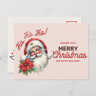 Vintage Santa Claus Feestdagenkaart
