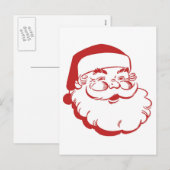 Vintage Santa Claus Feestdagenkaart (Voorkant / Achterkant)