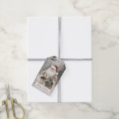 Vintage Santa Claus Merry Christmas Cadeaulabel (Met Touw)