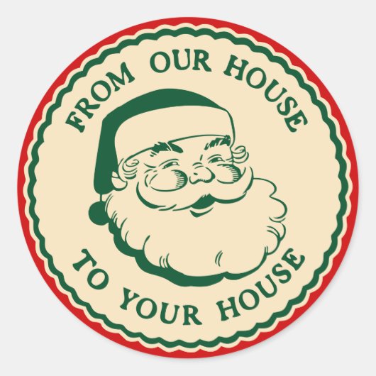 Vintage Santa Claus Stickers (Voorkant)