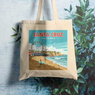 Vintage Santa Cruz Californië Tote Bag