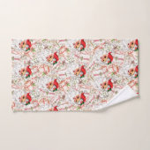 Vintage Santa Fleece Blanket Bath Towel Set (Serviette à main)