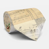 Vintage Santa Over Paris Music Stropdas (Opgerold)