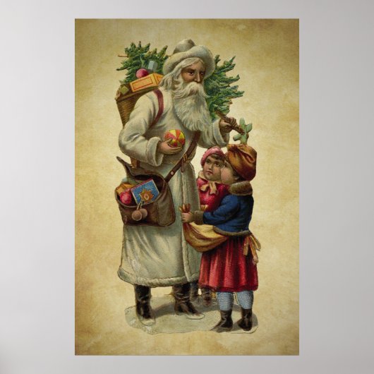 vintage santa poster (Voorkant)
