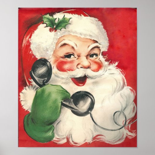 Vintage Santa Poster (Voorkant)